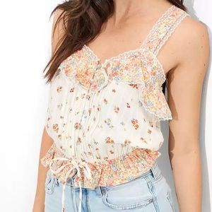 American Eagle V Neck Cinch Cami